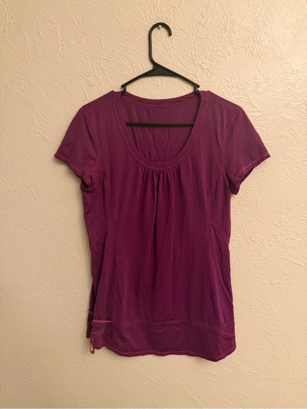 lululemon athletica Deep Magenta Scoop Neck Short Sleeve Tee